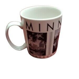 VTG 2003 Starbucks 16 oz Coffee Mug Cup Brista City Minneapolis Scenes Series